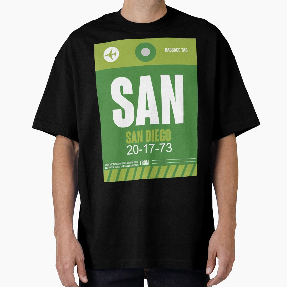 San Diego Luggage Tag 1 T-Shirt - Streetwear Style for Adults - T-Shirt, Sweatshirt, Hoodie