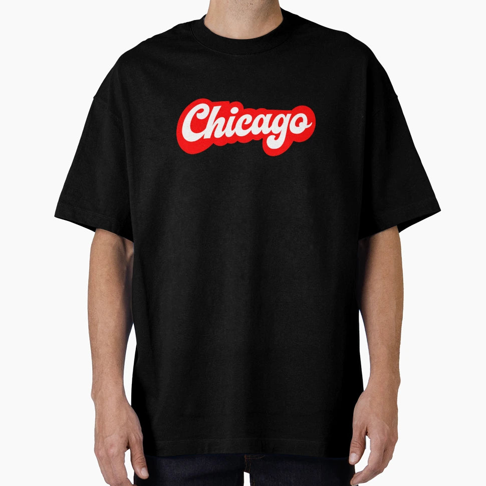 Chicago Script T-Shirt - Streetwear Style for Adults - T-Shirt, Sweatshirt, Hoodie