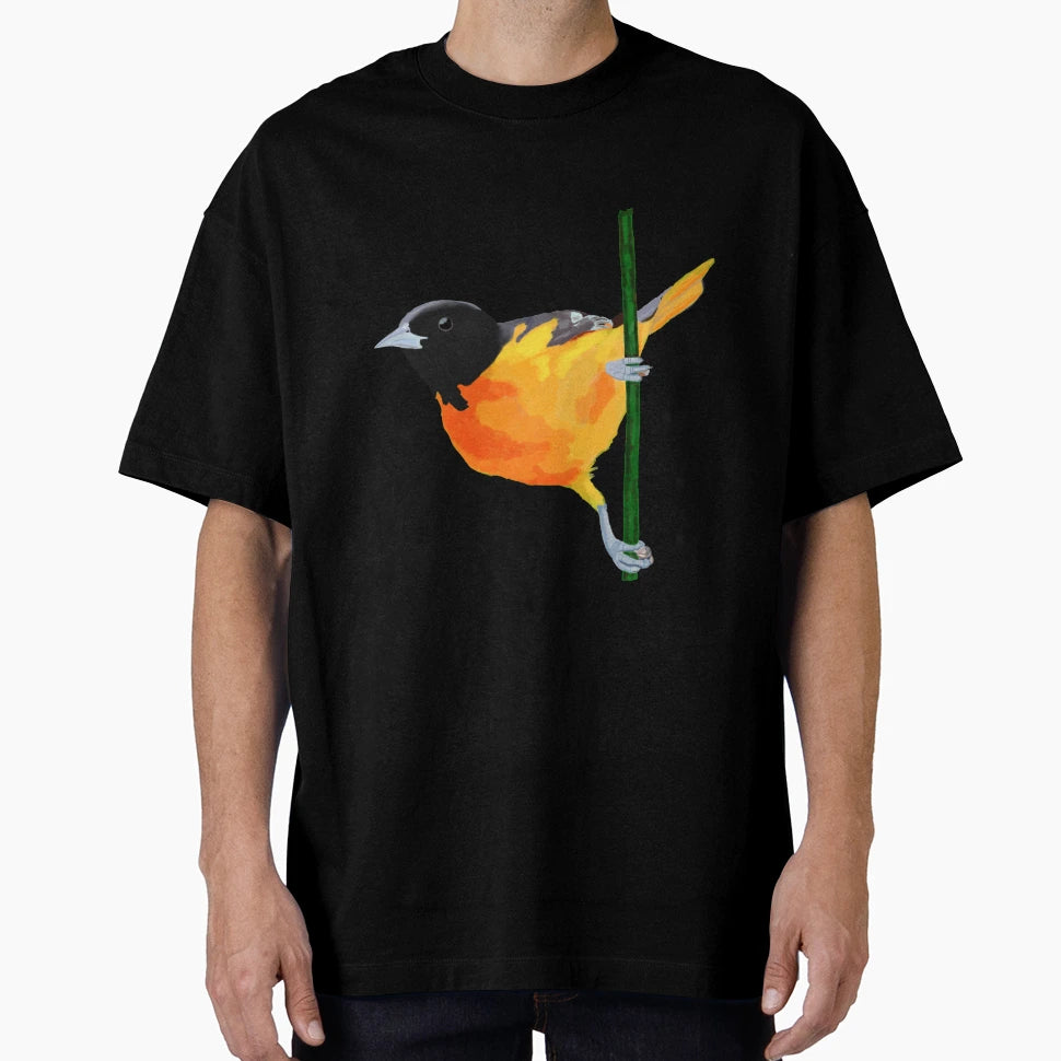 Northern Oriole Bird Watercolor Yellow T-Shirt - Trendy Graphic for Adults - T-Shirt, Sweatshirt, Hoodie