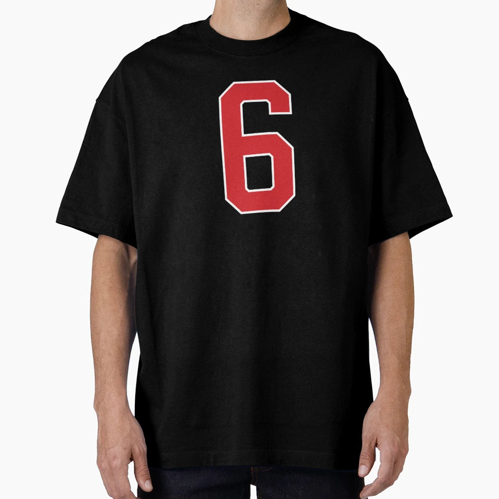Sports Number 6 Red Black Color Lucky T-Shirt - Novelty Apparel Men Women - T-Shirt, Sweatshirt, Hoodie