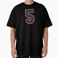 5 Navy Grey Red Sports Number Five T-Shirt - Fun Novelty Design Men Women - T-Shirt, Sweatshirt, Hoodie
