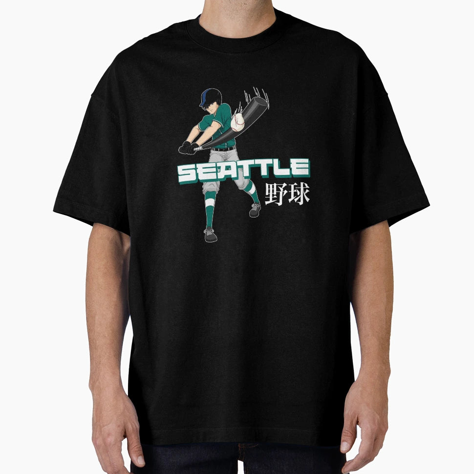 Seattle Baseball Player Anime T-Shirt - Casual Everyday Wear for Adults - T-Shirt, Sweatshirt, Hoodie
