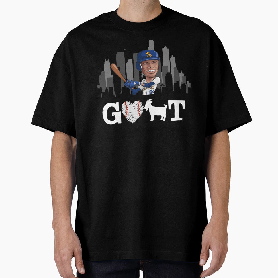 Ken Griffey Jr Goat T-Shirt - Novelty Apparel for Adults - T-Shirt, Sweatshirt, Hoodie