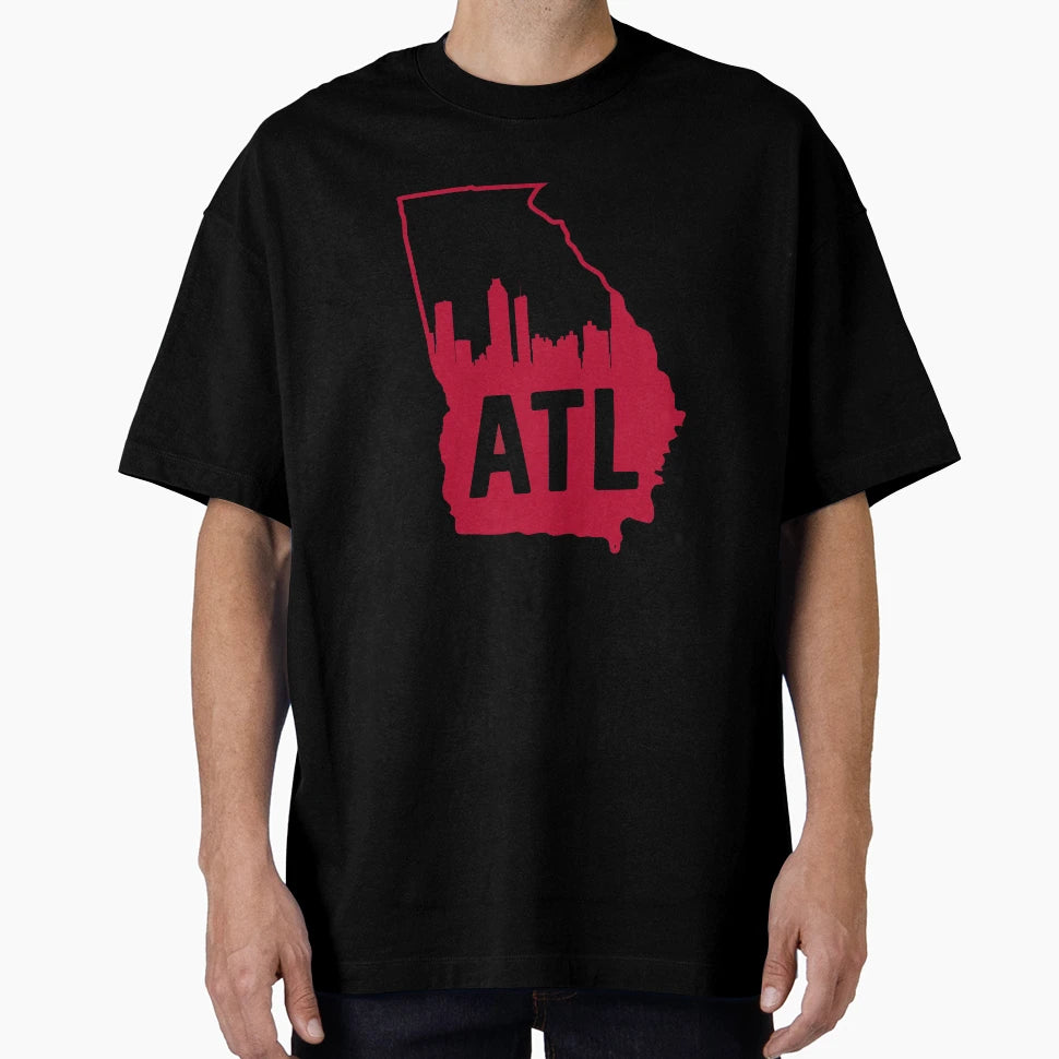 Atlanta Georgia Baseball Atl Red And T-Shirt - Minimalist Print Men Women - T-Shirt, Sweatshirt, Hoodie