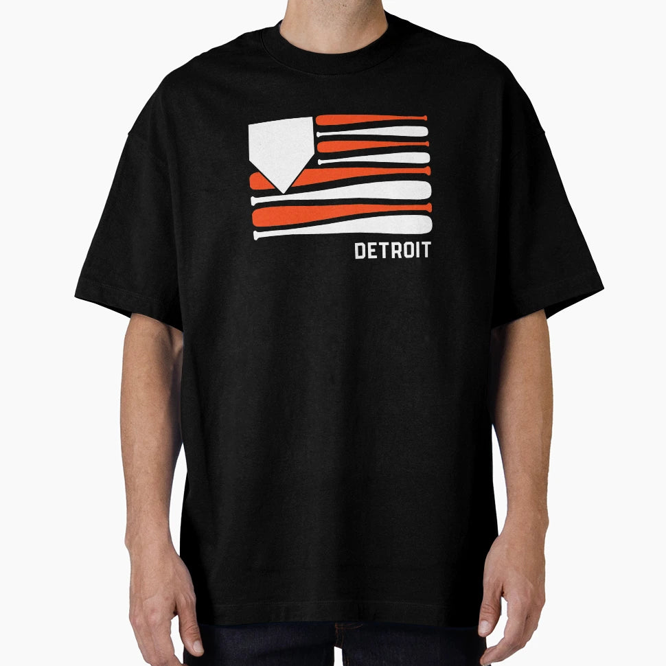 Detroit Baseball Is American T-Shirt - Casual Everyday Wear Men Women - T-Shirt, Sweatshirt, Hoodie