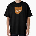 Cleveland Ohio Orange T-Shirt - Minimalist Print Men Women - T-Shirt, Sweatshirt, Hoodie
