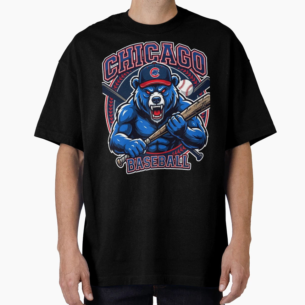 Angry Blue Bear Baseball Fighter Mascot T-Shirt - Trendy Graphic Men Women - T-Shirt, Sweatshirt, Hoodie