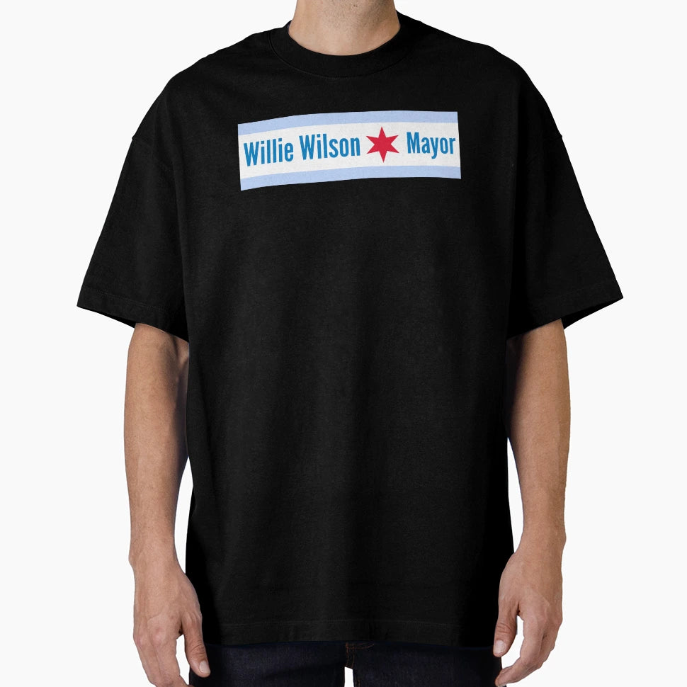 Willie Wilson Mayor Chicago Flag T-Shirt - Minimalist Print Men Women - T-Shirt, Sweatshirt, Hoodie