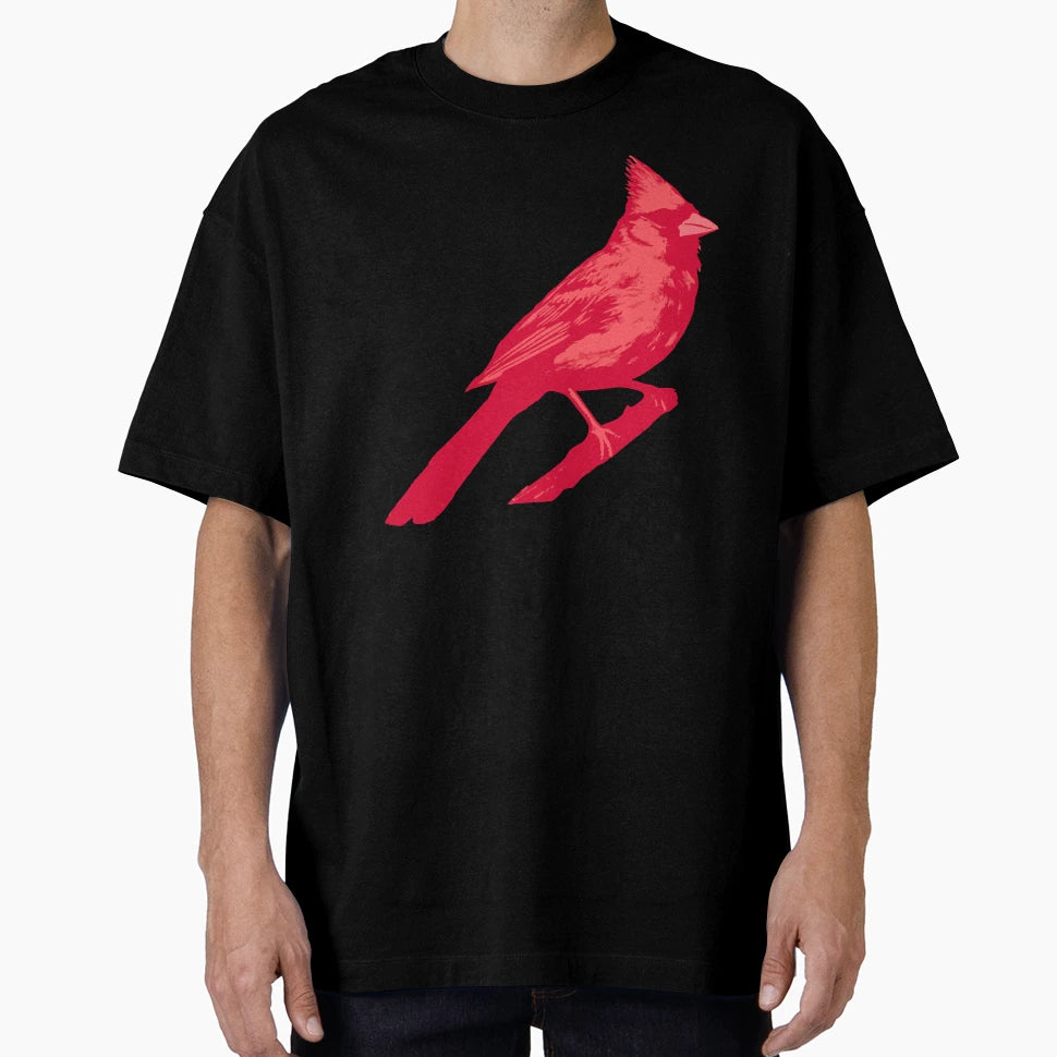Bold Red Cardinal Branch Striking Bird T-Shirt - Unique Graphic for Adults - T-Shirt, Sweatshirt, Hoodie