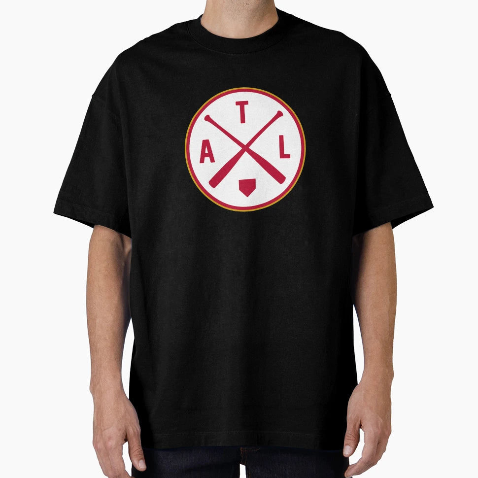 Atlanta Baseball Bat Atl Patch T-Shirt - Minimalist Print Unisex - T-Shirt, Sweatshirt, Hoodie