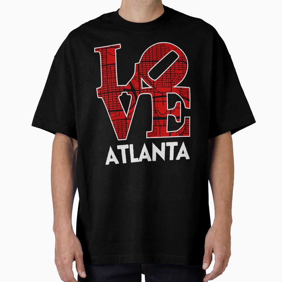 Love Atlanta City Map Atlanta 404 T-Shirt - Fun Novelty Design for Adults - T-Shirt, Sweatshirt, Hoodie