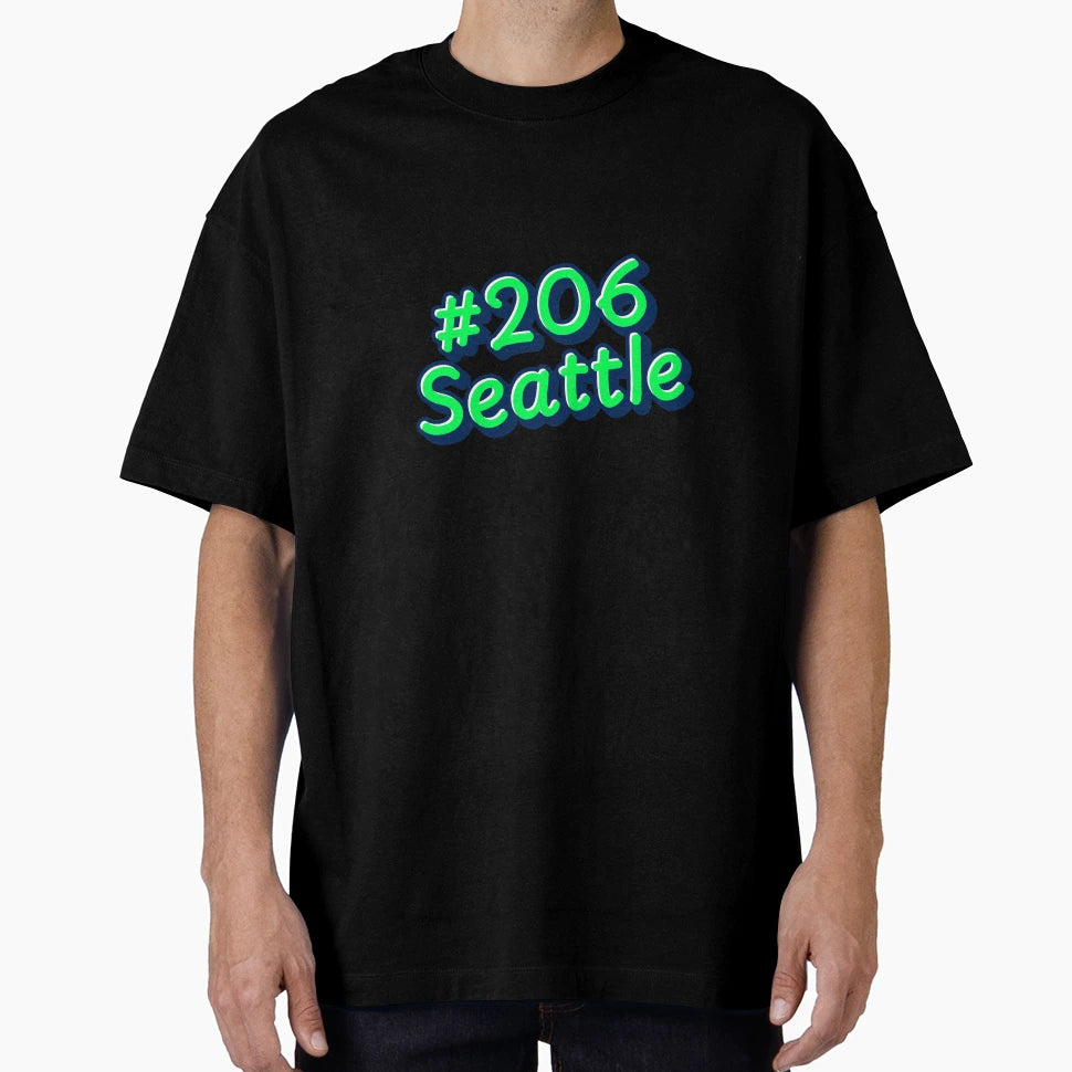 Seattle 206 T-Shirt - Fun Novelty Design Unisex - T-Shirt, Sweatshirt, Hoodie
