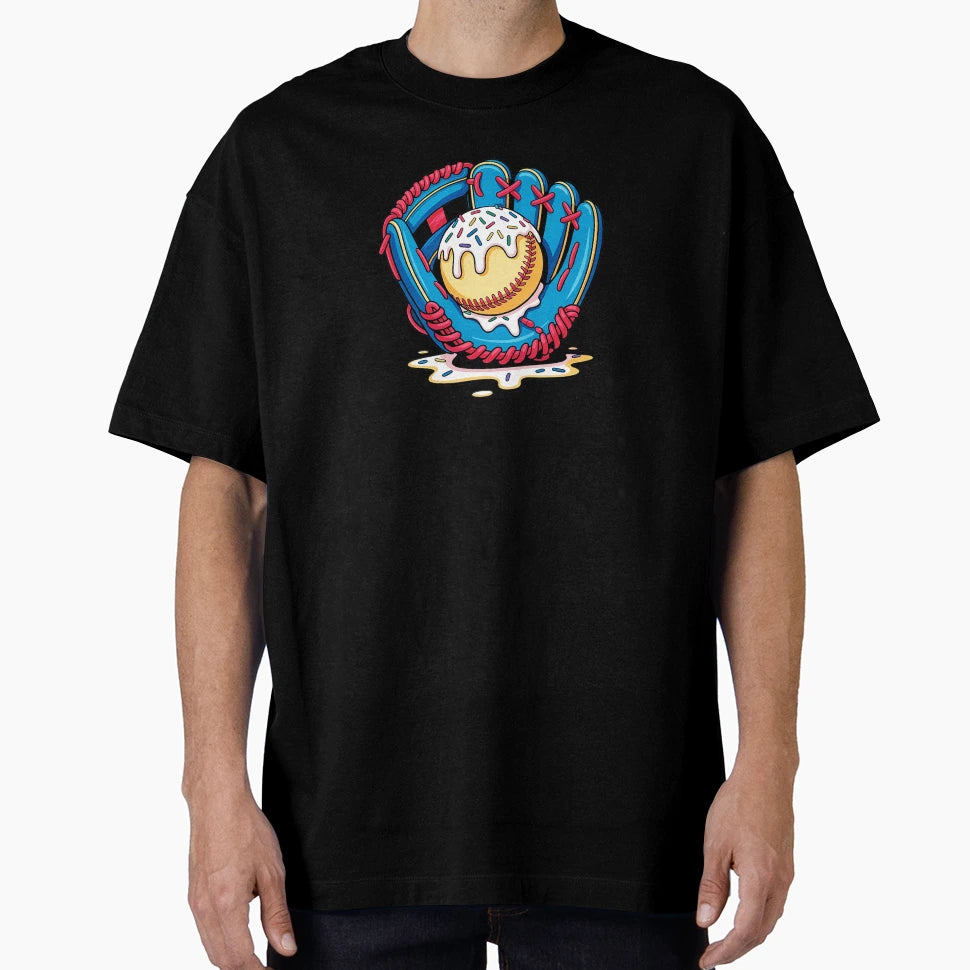 Baseball Drip Ice Cream Sprinkles T-Shirt - Minimalist Print Unisex - T-Shirt, Sweatshirt, Hoodie