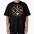 Cincinnati Football Emblem Cin T-Shirt - Fun Novelty Design for Adults - T-Shirt, Sweatshirt, Hoodie