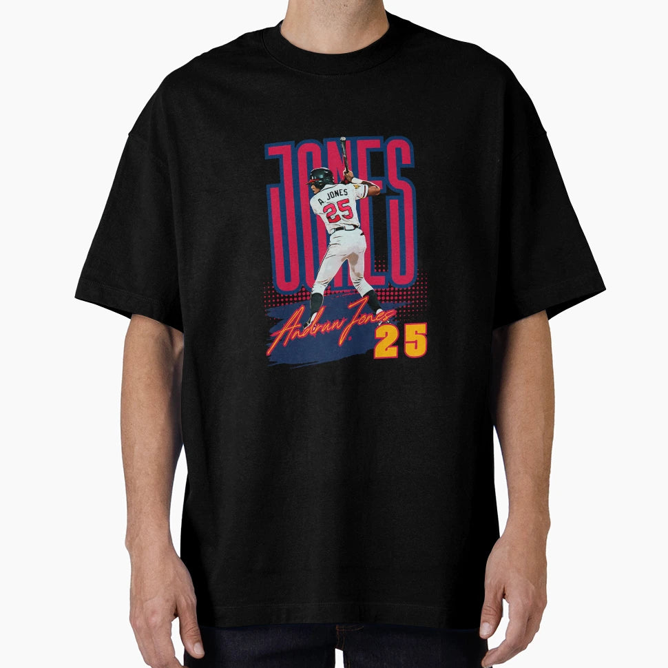 Andruw Jones Baseball Art Iconic Swing T-Shirt - Unique Graphic Unisex - T-Shirt, Sweatshirt, Hoodie