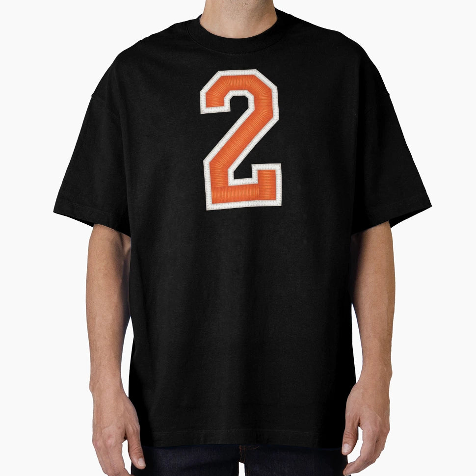 Sports Number 2 Jersey Two Orange T-Shirt - Trendy Graphic Unisex - T-Shirt, Sweatshirt, Hoodie