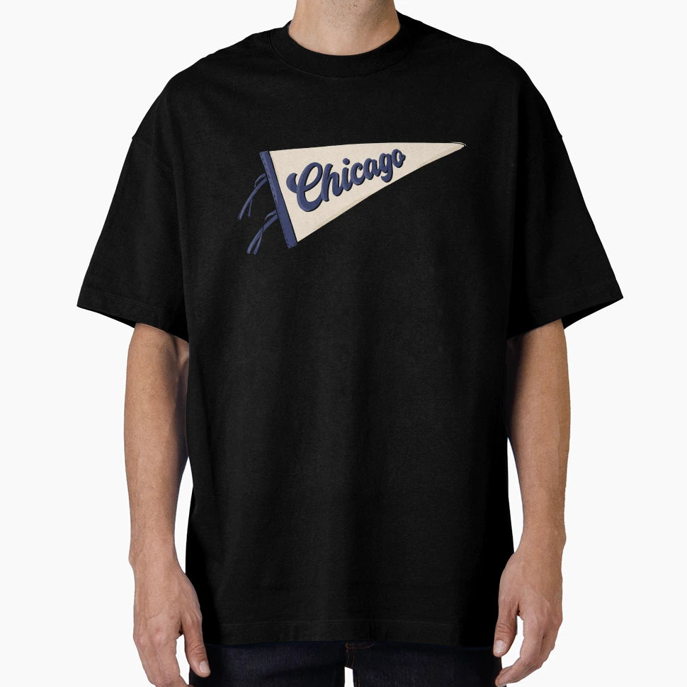 Chicago Pennant Flag T-Shirt - Graphic Print for Adults - T-Shirt, Sweatshirt, Hoodie