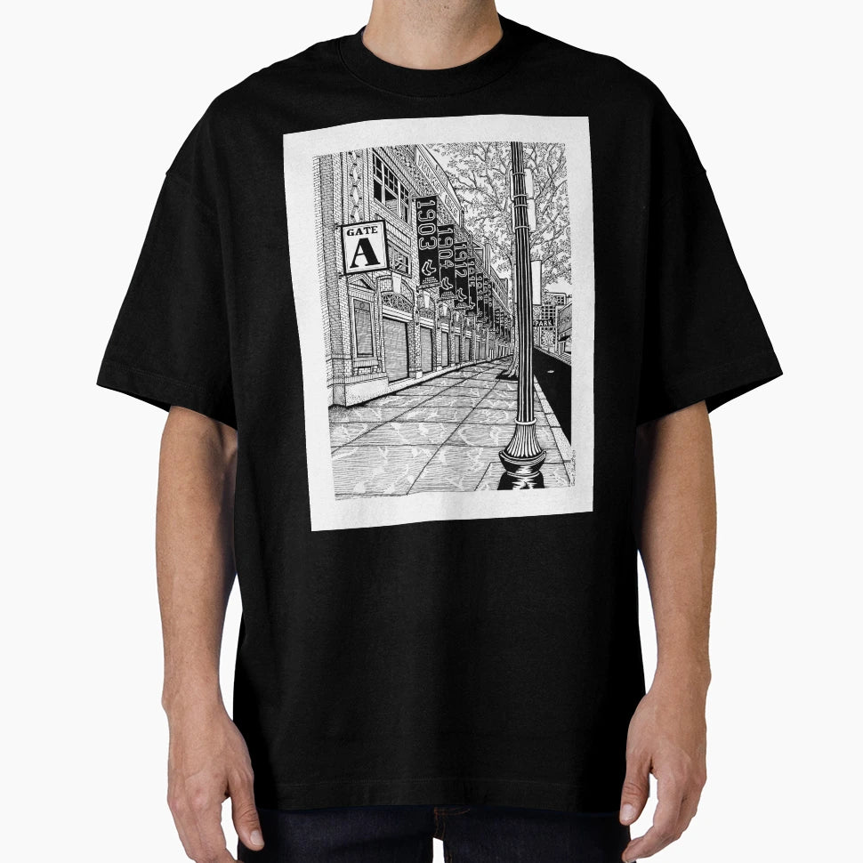 Fenway Park Gate Boston Drawing T-Shirt - Unique Graphic Men Women - T-Shirt, Sweatshirt, Hoodie