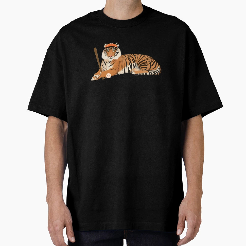 Baseball Tiger Orange T-Shirt - Trendy Graphic for Adults - T-Shirt, Sweatshirt, Hoodie