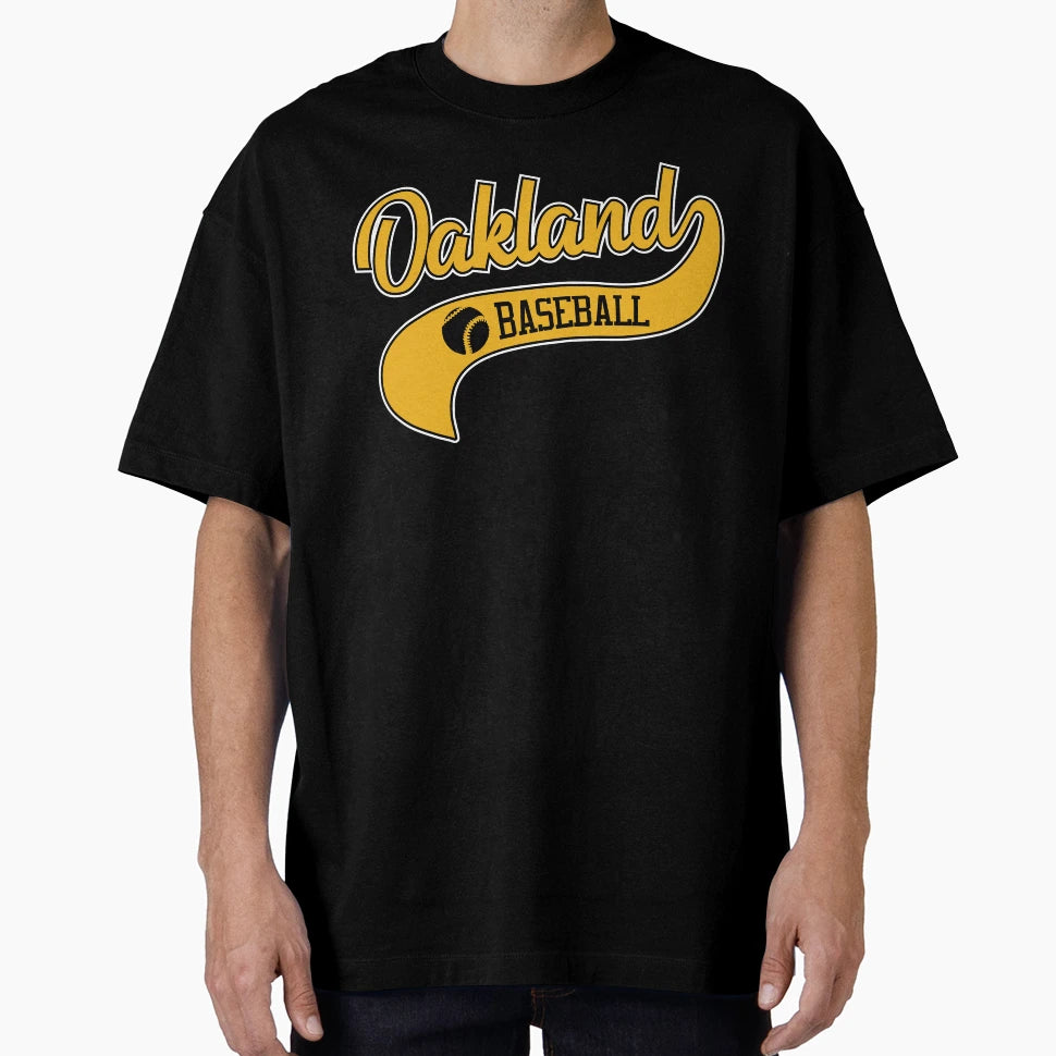 Oakland Baseball Athletic Swoosh T-Shirt - Custom Art Print Men Women - T-Shirt, Sweatshirt, Hoodie