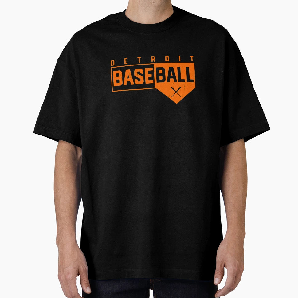 Detroit Baseball Home Plate T-Shirt - Graphic Print for Adults - T-Shirt, Sweatshirt, Hoodie