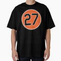 Delmon Young 27 Jersey Number T-Shirt - Aesthetic Graphic for Adults - T-Shirt, Sweatshirt, Hoodie