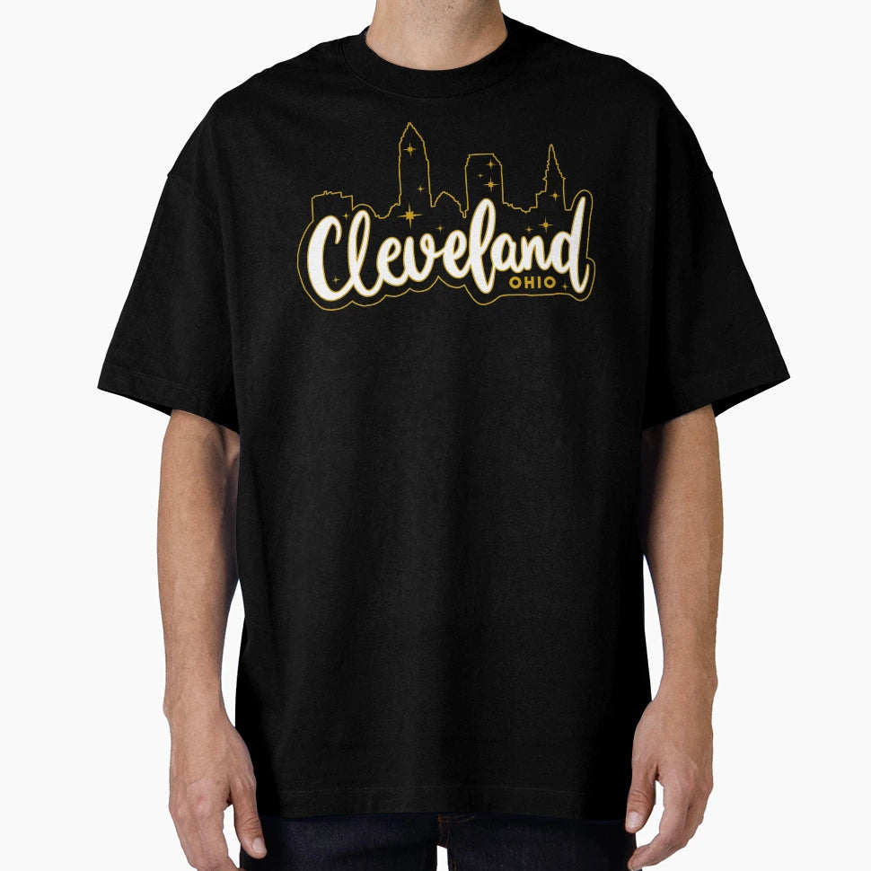 Cleveland Skyline T-Shirt - Aesthetic Graphic Men Women - T-Shirt, Sweatshirt, Hoodie