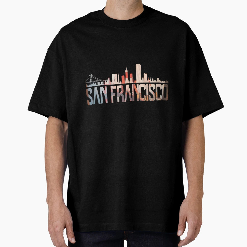 San Francisco Skyline Golden Gate Brigde T-Shirt - Streetwear Style Unisex - T-Shirt, Sweatshirt, Hoodie