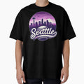 Purple Seattle City Baseball T-Shirt - Minimalist Print Unisex - T-Shirt, Sweatshirt, Hoodie