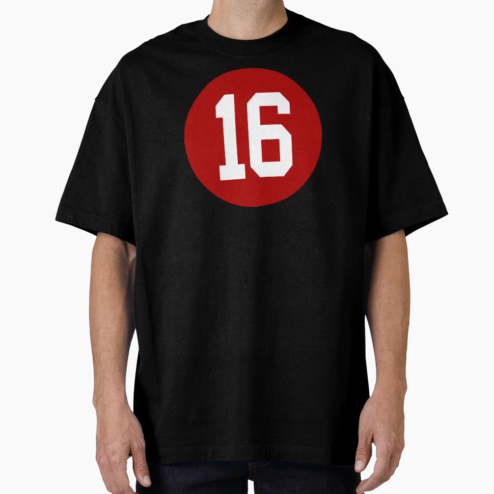 Joe Montana Number 16 Jersey San T-Shirt - Fun Novelty Design for Adults - T-Shirt, Sweatshirt, Hoodie