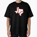 Texas State Outline Baseball Stitch T-Shirt - Streetwear Style Unisex - T-Shirt, Sweatshirt, Hoodie