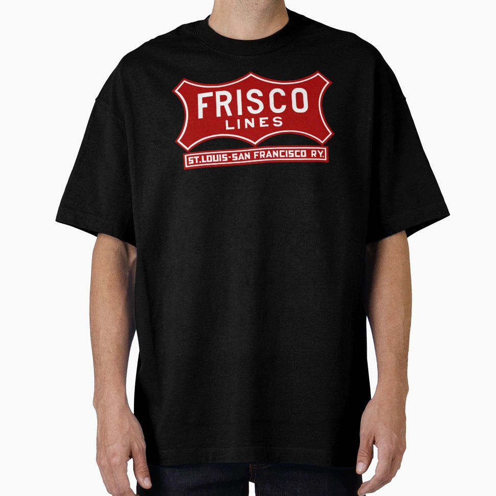 Frisco Lines Railway Logo V1 Red T-Shirt - Unique Graphic for Adults - T-Shirt, Sweatshirt, Hoodie