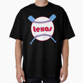 Texas Throwback Baseball Crossed Bats T-Shirt - Graphic Print Unisex - T-Shirt, Sweatshirt, Hoodie