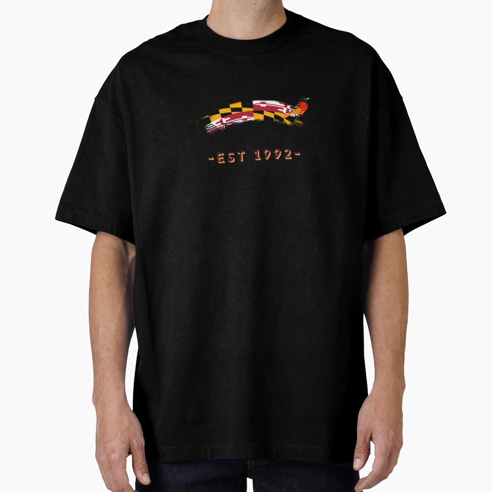 Oriole Park Camden Yards Maryland Flag T-Shirt - Minimalist Print Unisex - T-Shirt, Sweatshirt, Hoodie