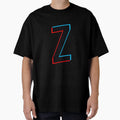 Black Letter Z Red And Blue Lines T-Shirt - Streetwear Style Unisex - T-Shirt, Sweatshirt, Hoodie