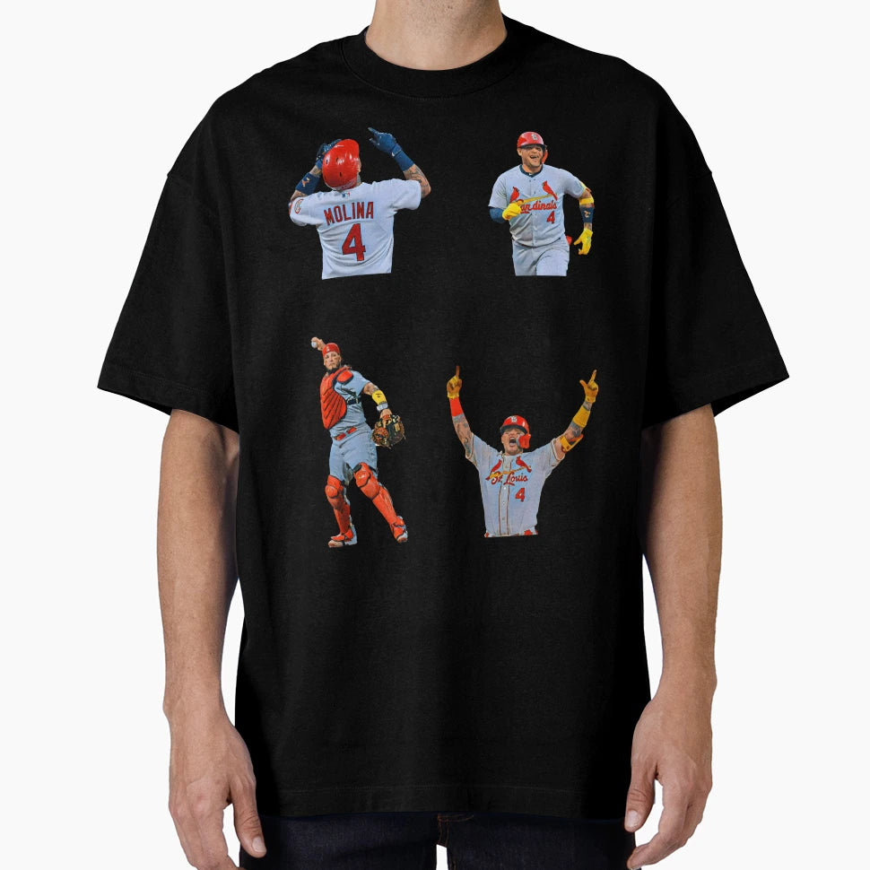 Yadier Molina Hi Def Paint Effect Set T-Shirt - Streetwear Style for Adults - T-Shirt, Sweatshirt, Hoodie