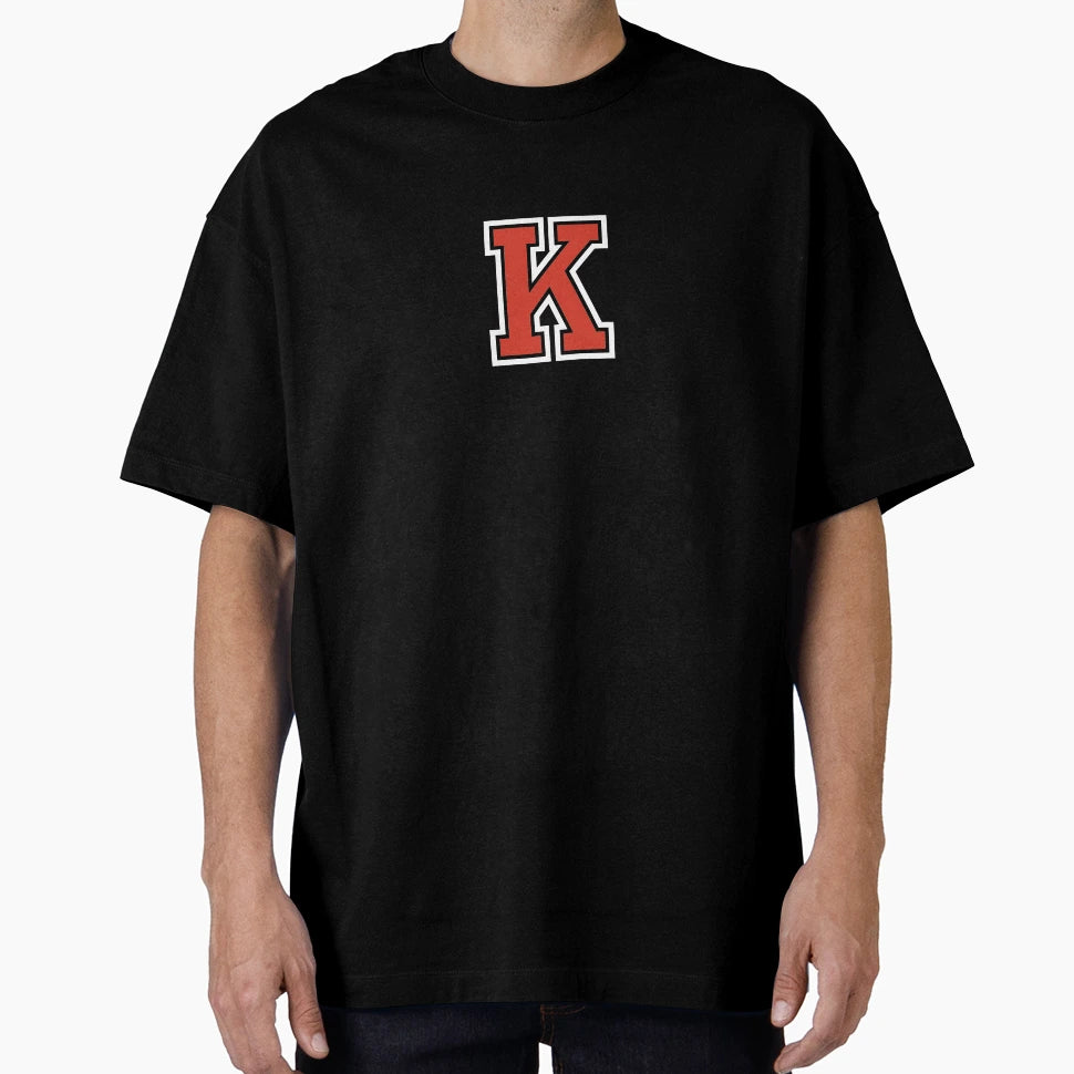 Letter K Initial K Varsity Red T-Shirt - Casual Everyday Wear Men Women - T-Shirt, Sweatshirt, Hoodie