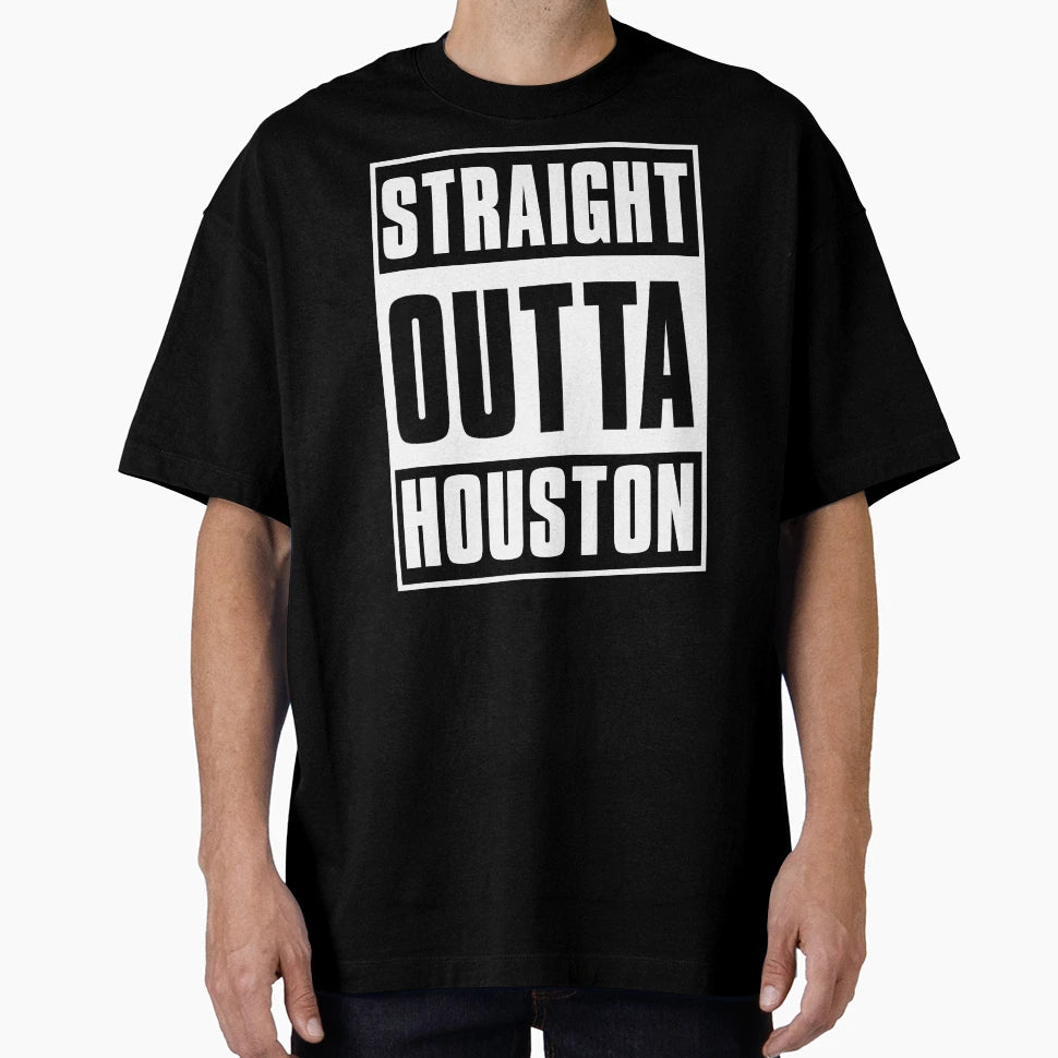 Straight Out Houston Only Black Shirts T-Shirt - Unique Graphic Unisex - T-Shirt, Sweatshirt, Hoodie