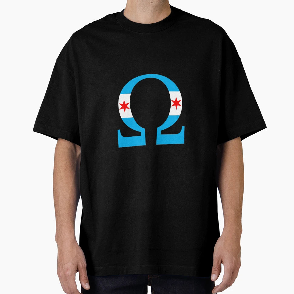 Chicago Omega Greek Letter T-Shirt - Fun Novelty Design Unisex - T-Shirt, Sweatshirt, Hoodie