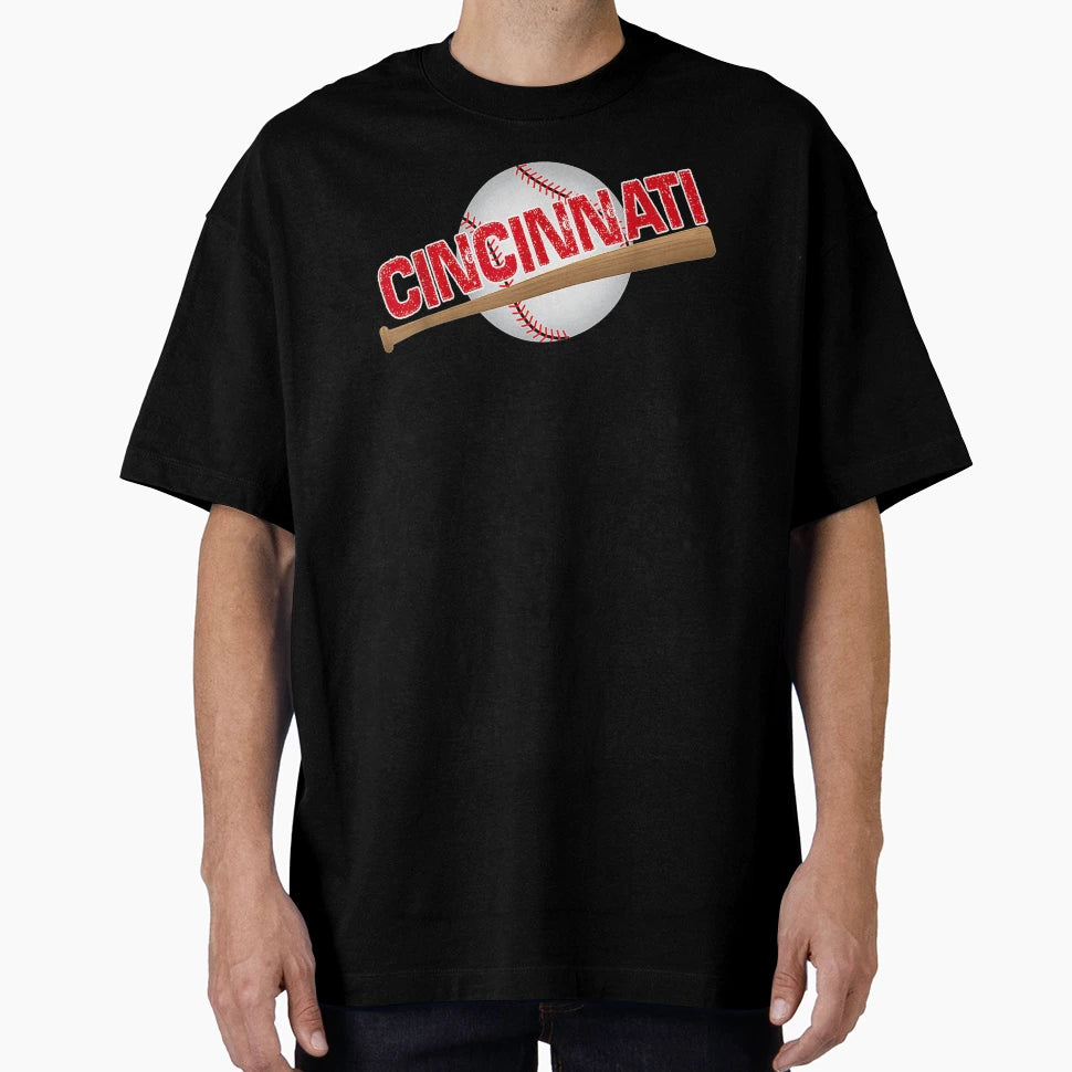 Cincinnati Baseball T-Shirt - Custom Art Print Men Women - T-Shirt, Sweatshirt, Hoodie