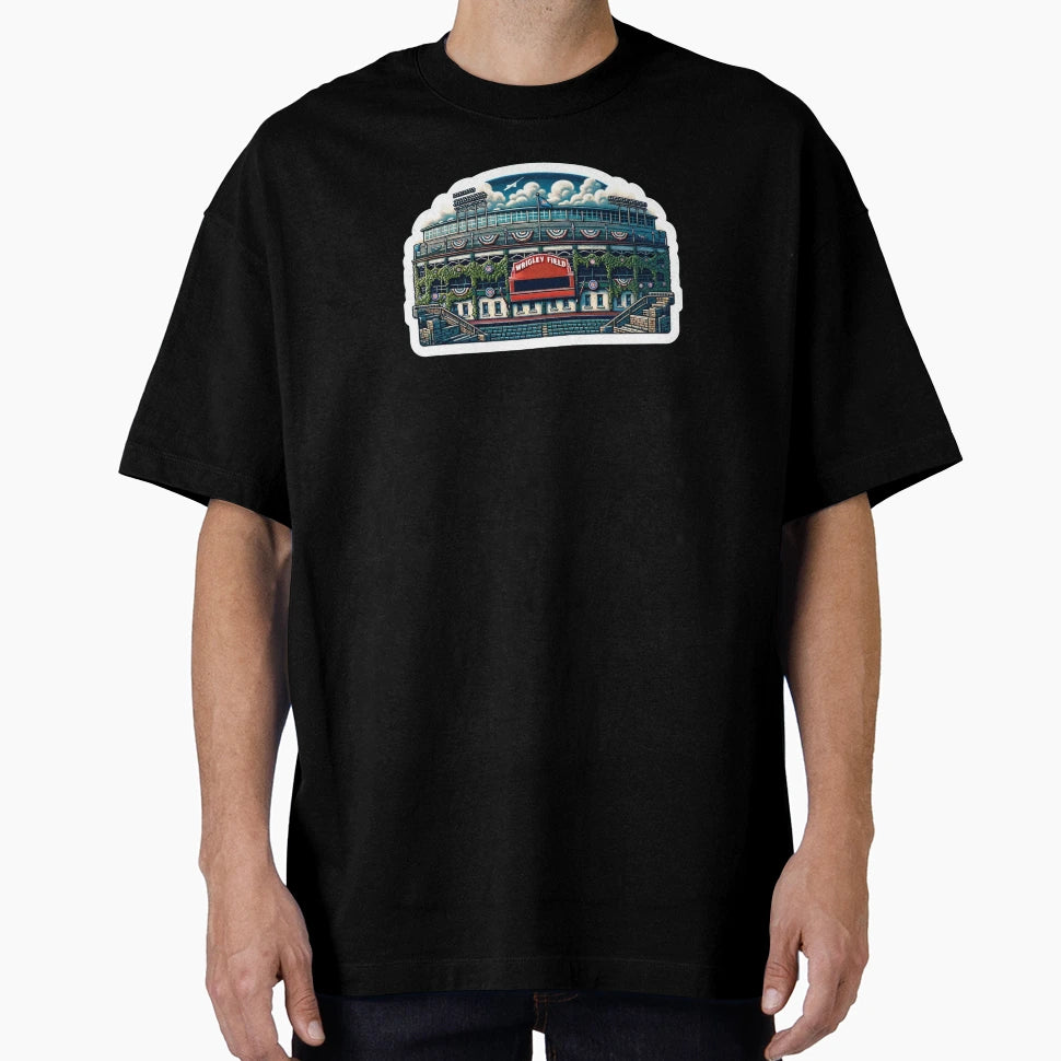 Wrigley Field Stadium T-Shirt - Aesthetic Graphic for Adults - T-Shirt, Sweatshirt, Hoodie