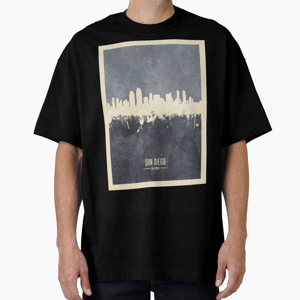 San Diego California Skyline T-Shirt - Novelty Apparel for Adults - T-Shirt, Sweatshirt, Hoodie