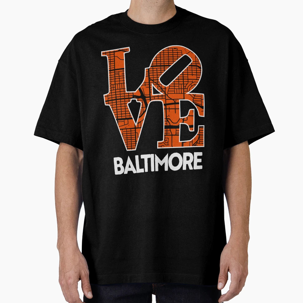 Love Baltimore City Map Baltimore 410 T-Shirt - Trendy Graphic Men Women - T-Shirt, Sweatshirt, Hoodie