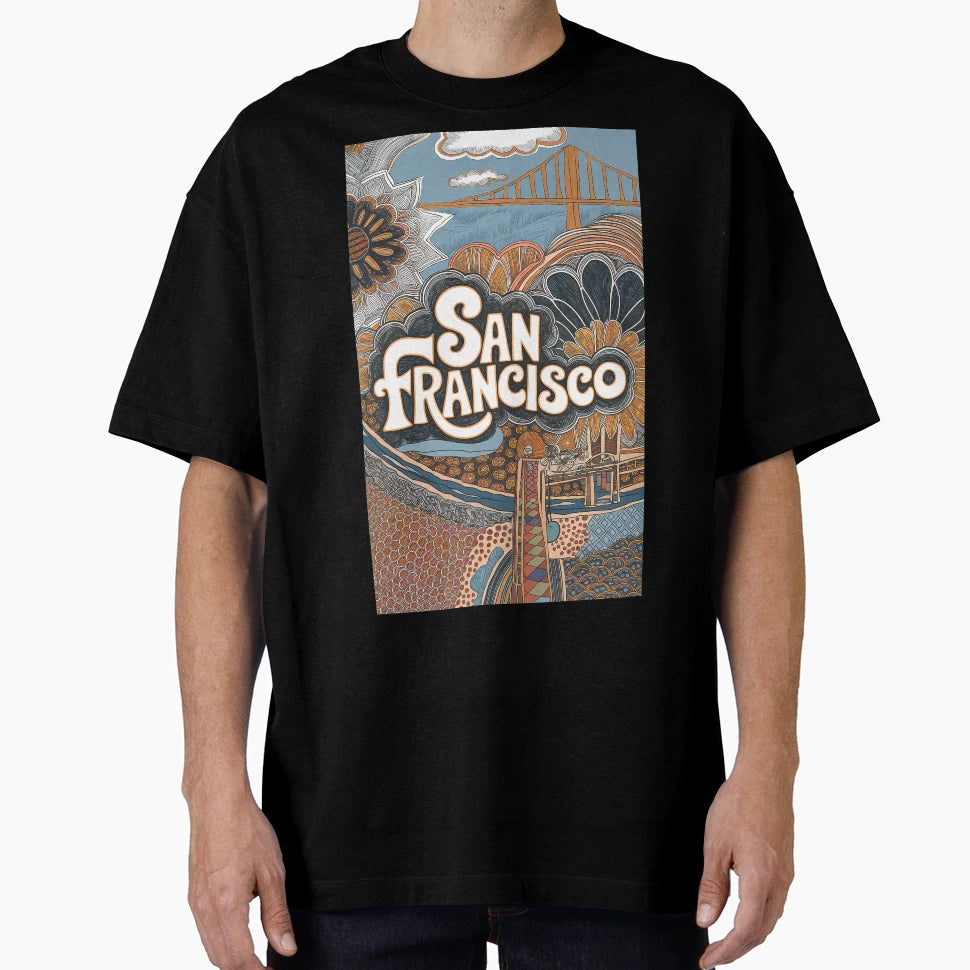 San Francisco Whimsical City Life T-Shirt - Aesthetic Graphic Unisex - T-Shirt, Sweatshirt, Hoodie