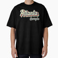 Atlanta City Georgia 70S Rainbow T-Shirt - Minimalist Print Men Women - T-Shirt, Sweatshirt, Hoodie