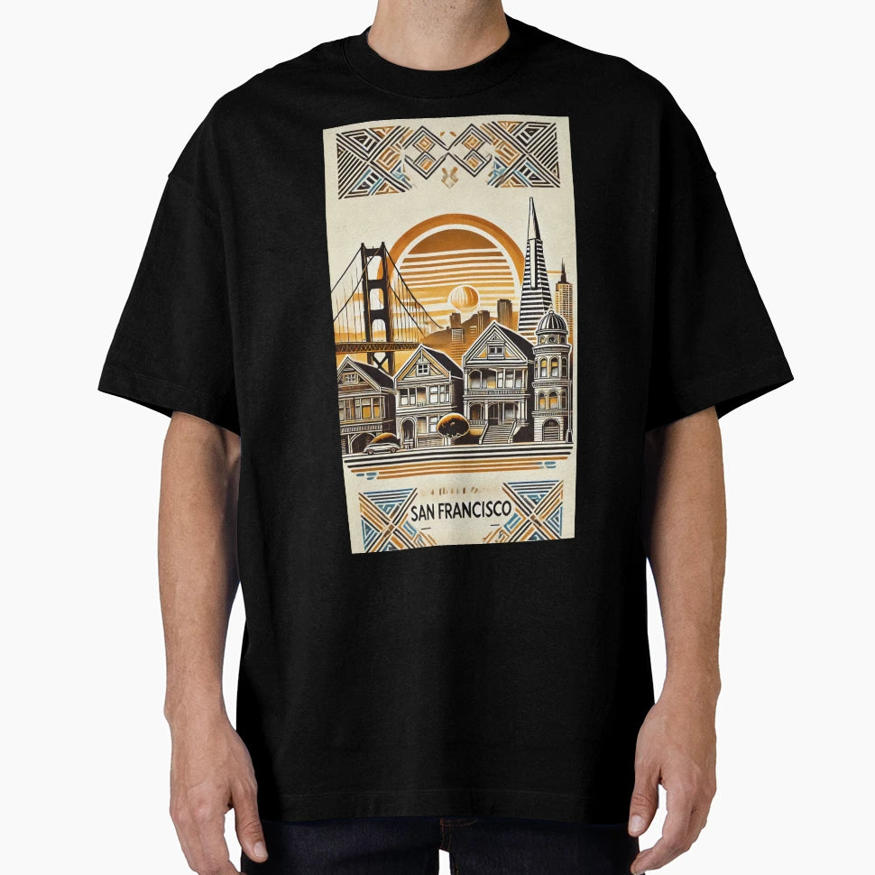 Painted Ladies San Francisco T-Shirt - Fun Novelty Design Men Women - T-Shirt, Sweatshirt, Hoodie