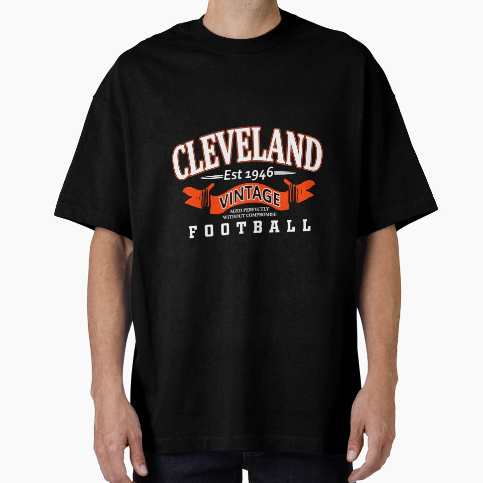 Cleveland Football Fan 1946 Gift T-Shirt - Minimalist Print for Adults - T-Shirt, Sweatshirt, Hoodie