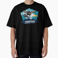Usa American Baseball Seattle Baseball T-Shirt - Graphic Print for Adults - T-Shirt, Sweatshirt, Hoodie