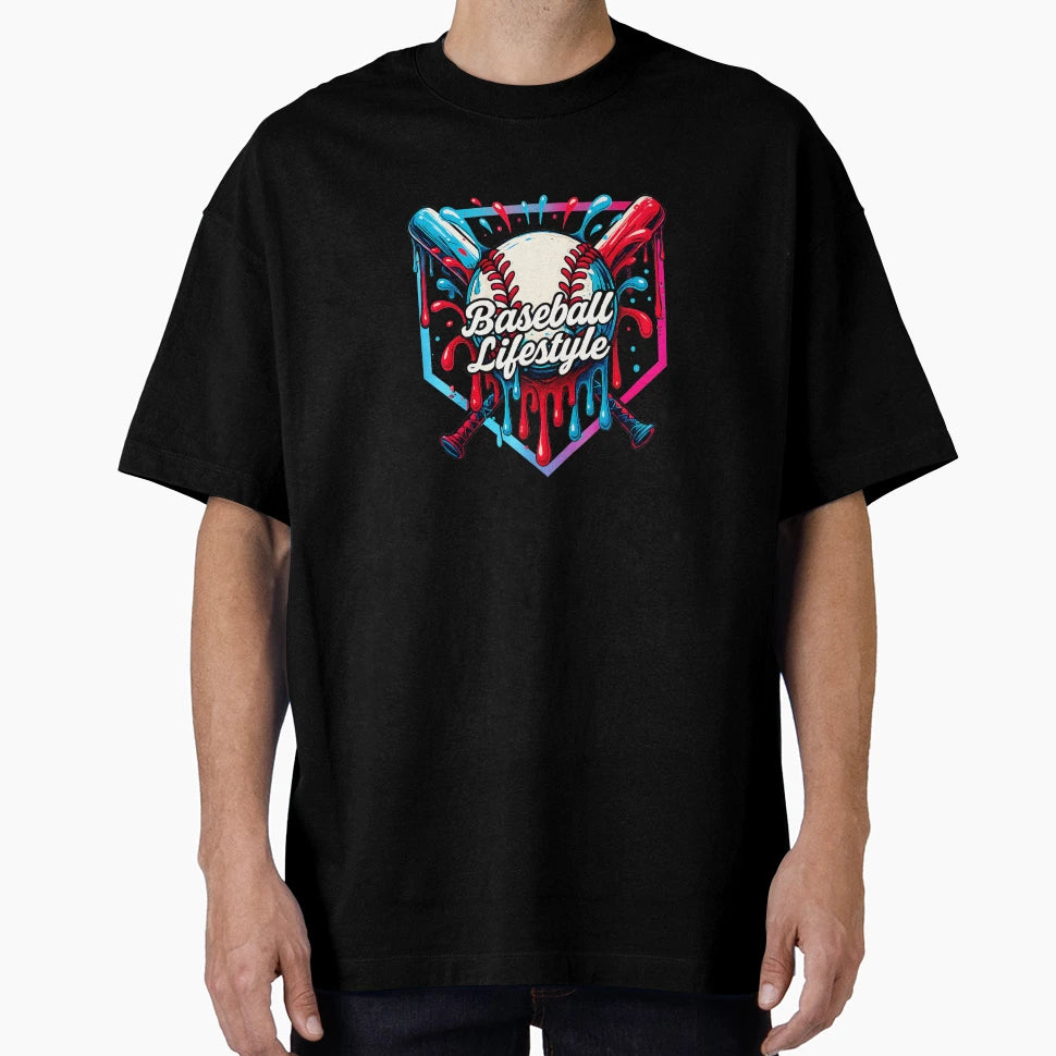 Baseball Lifestyle Drip Shield T-Shirt - Unique Graphic for Adults - T-Shirt, Sweatshirt, Hoodie