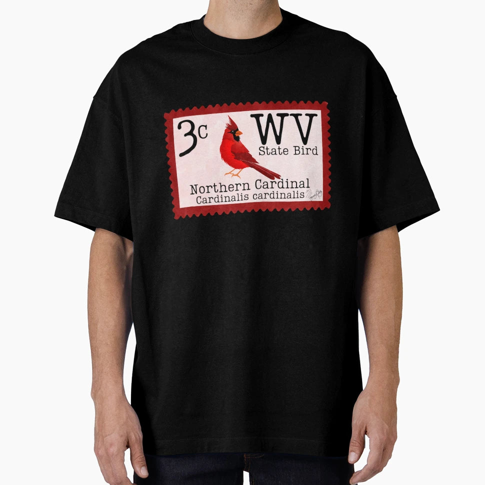 Northern Cardinal West Virginia T-Shirt - Fun Novelty Design for Adults - T-Shirt, Sweatshirt, Hoodie